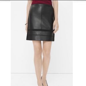 White House Black Market Faux Leather Skirt 🖤 Size 2 Chic & Edgy Look ✨